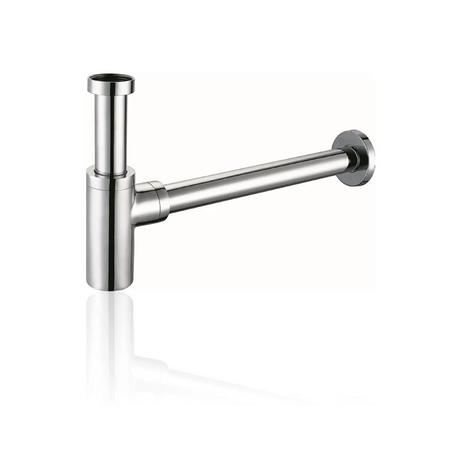 Chrome brass round bottle trap