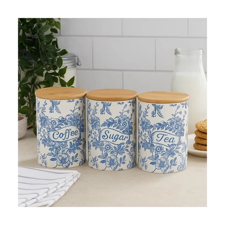 Ceramic kitchen canister set