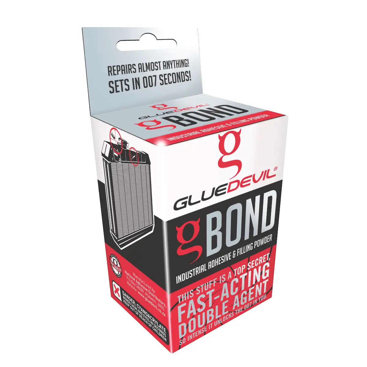 Super glue filler powder kit