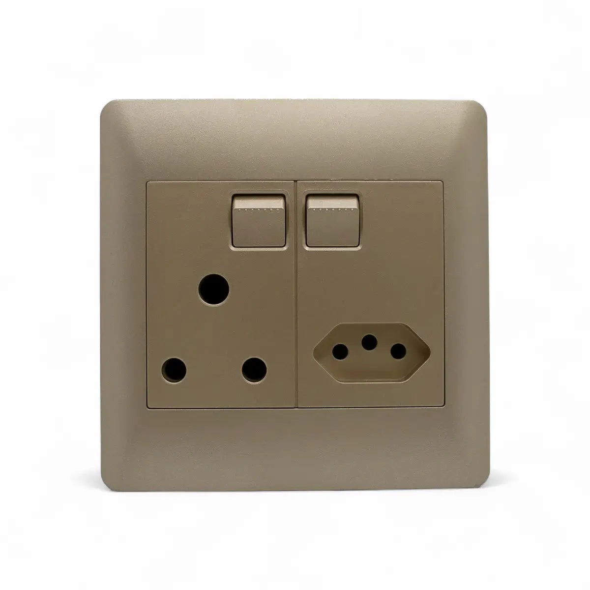 Lesco Apollo 100 X100 1X16Mma Sgl Soc & 1Xiec Elegant Gold Switch Socket