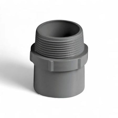 Grey PVC Male To Male Adaptor Fitting - 1 1/2" X 50mm