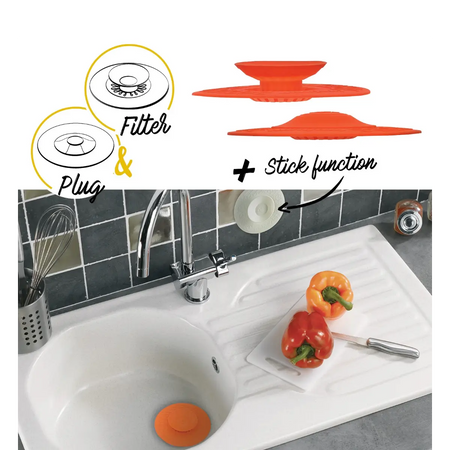 Red universal basin plug