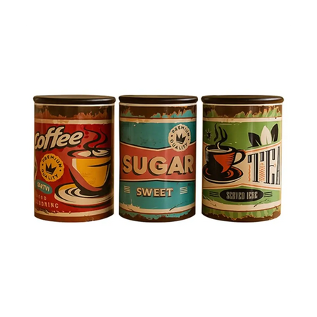 Ceramic kitchen canister set