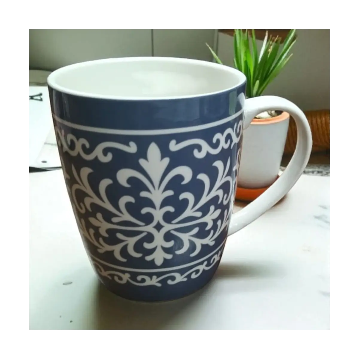 Patterned ceramic mug