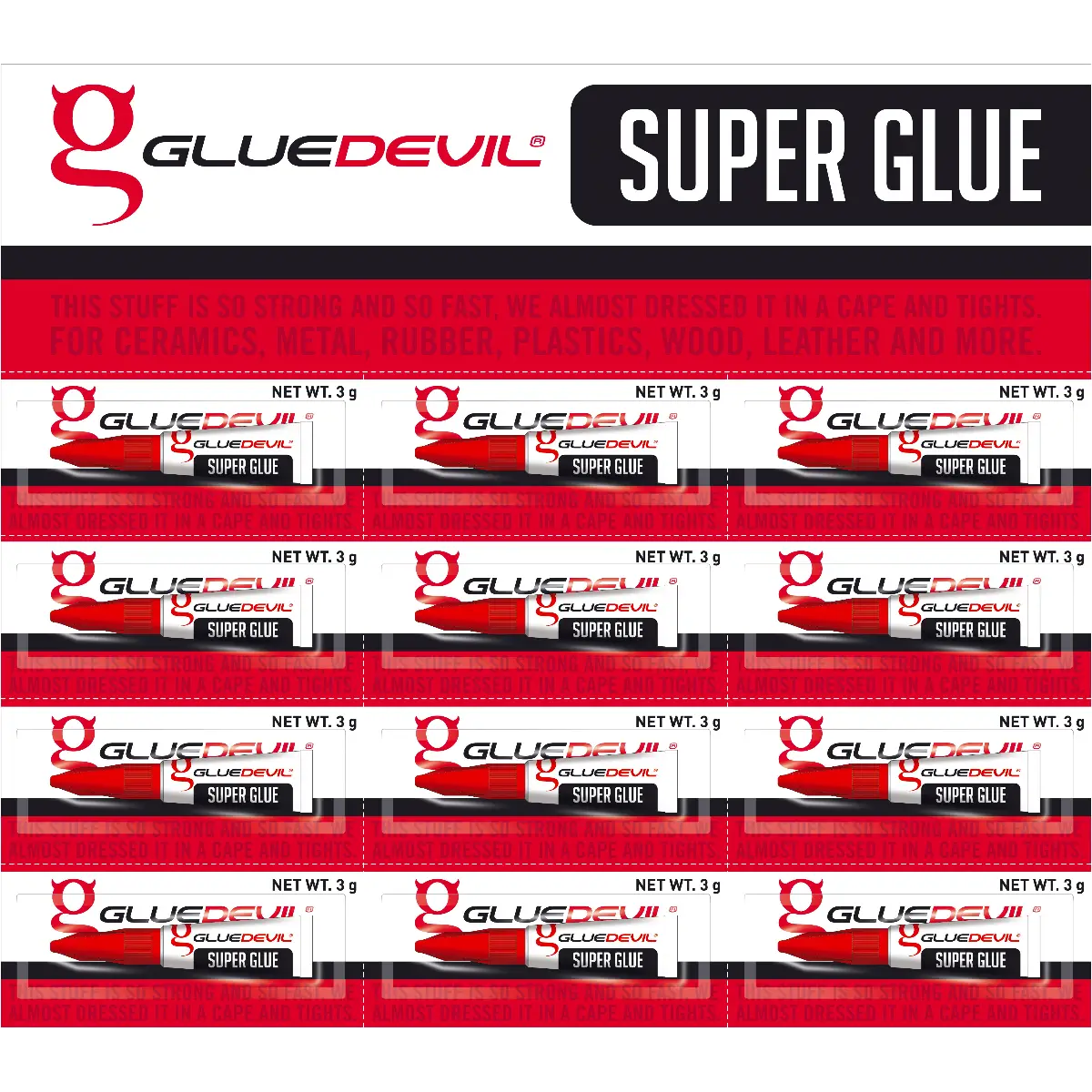 3g super glue tube card