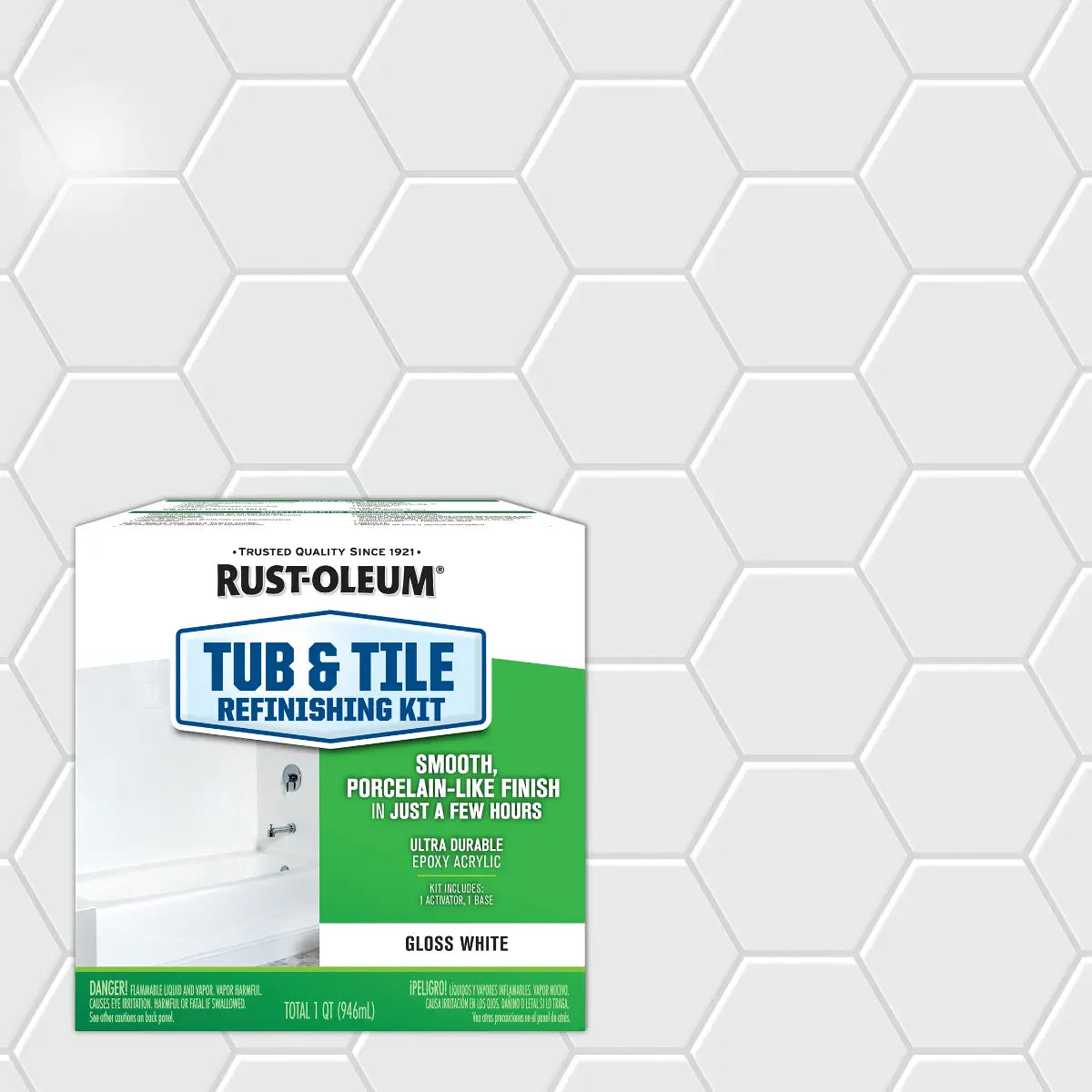 White tub tile refinishing kit