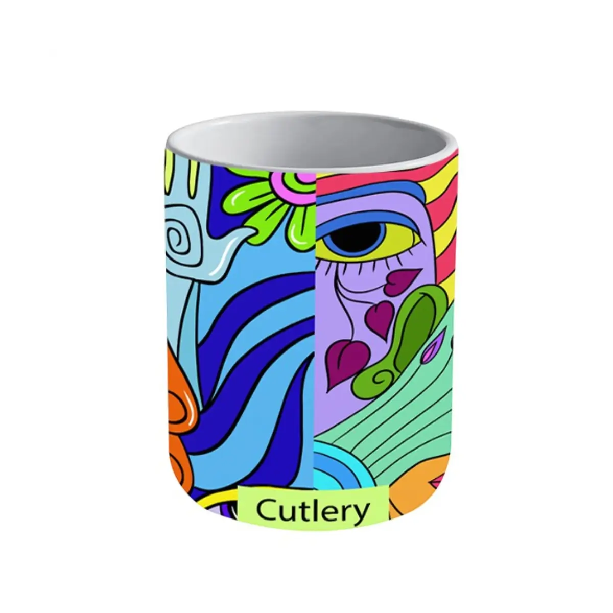 Kitchen counter cutlery holder