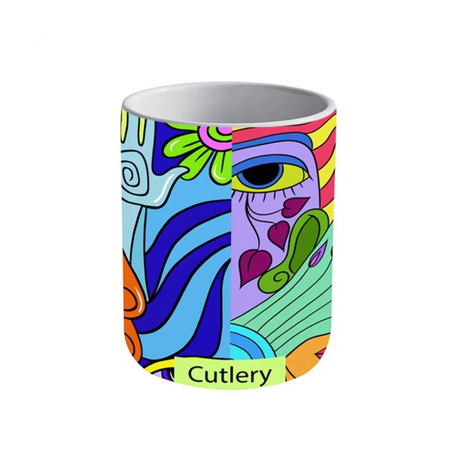 Kitchen counter cutlery holder