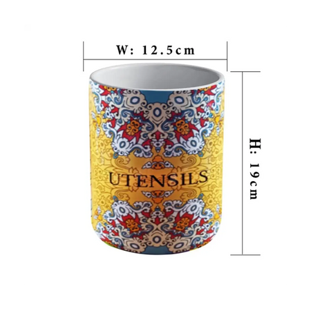 Ceramic utensil storage crock