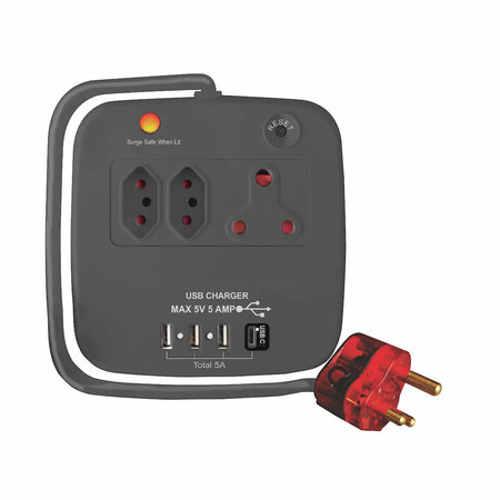 Two way surge USB multiplug