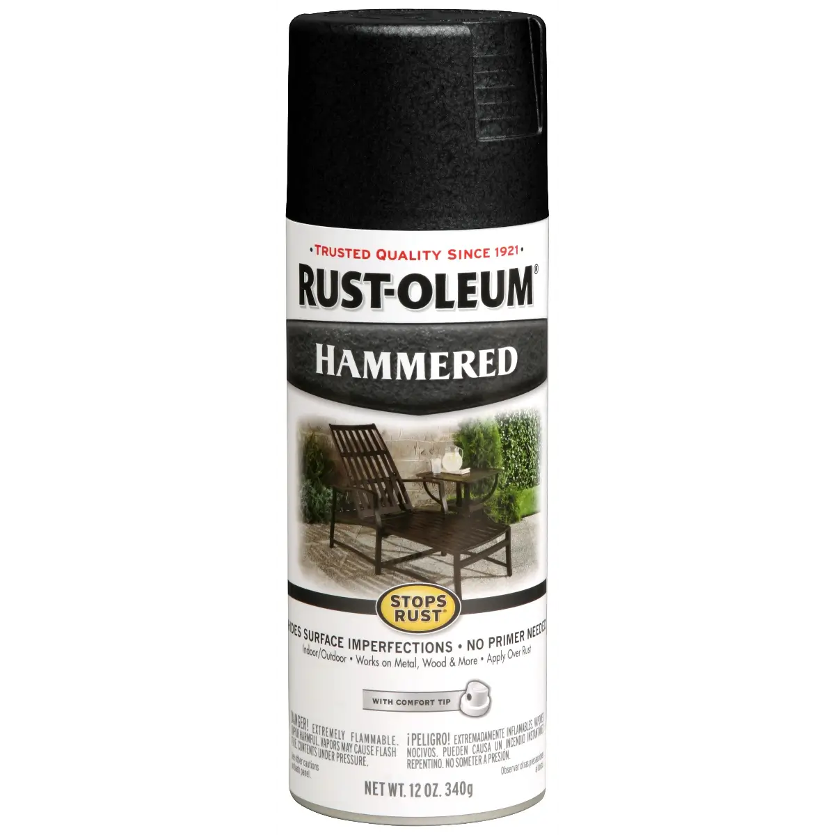 Black hammered rust spray paint