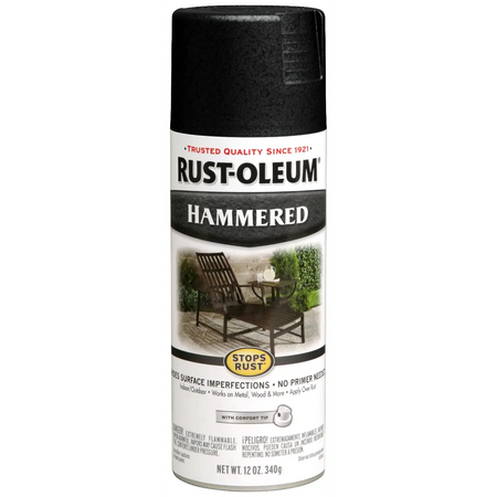 Black hammered rust spray paint