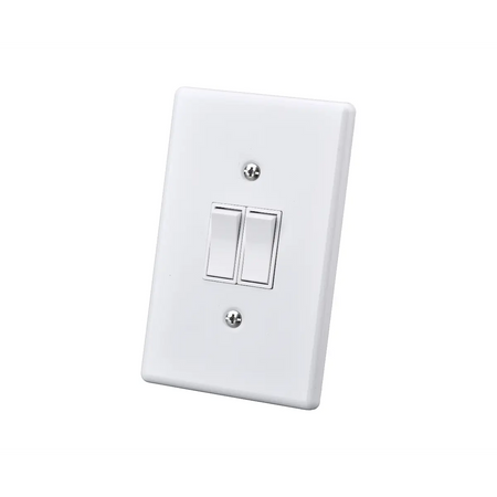 Two lever steel wall switch