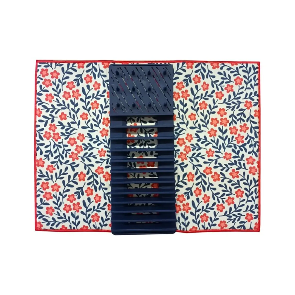Dish drying rack with mat