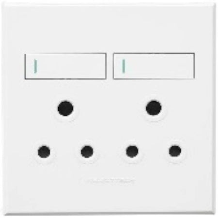 Double socket outlet 100mm