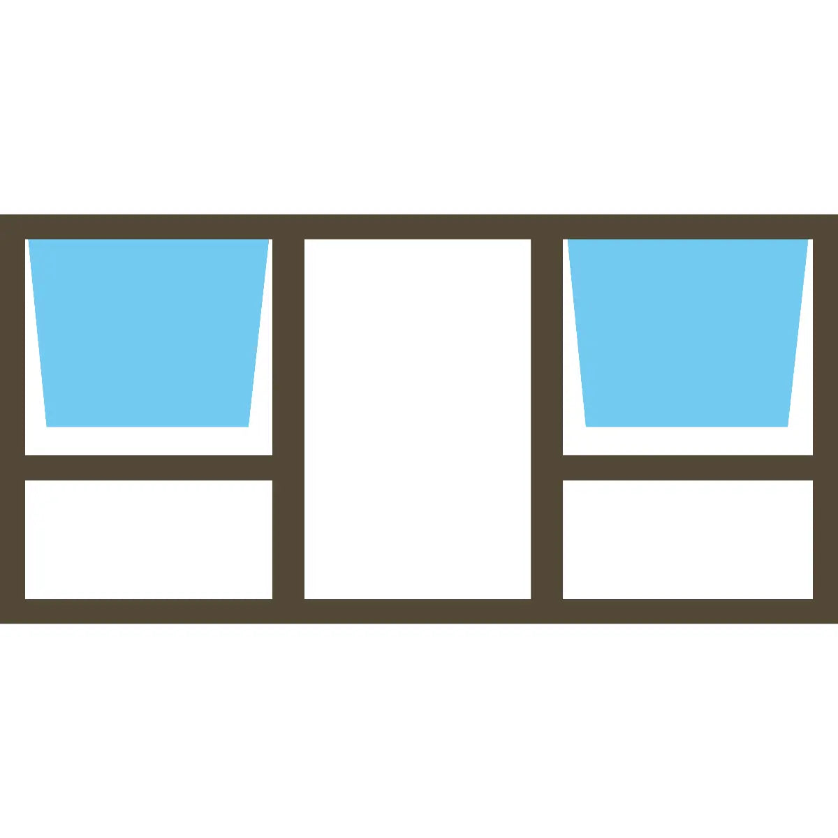 Valuwin Aluminium Top Hung Window PTT246 (2400X600) DOUBLE OPENER - Al's Hardware