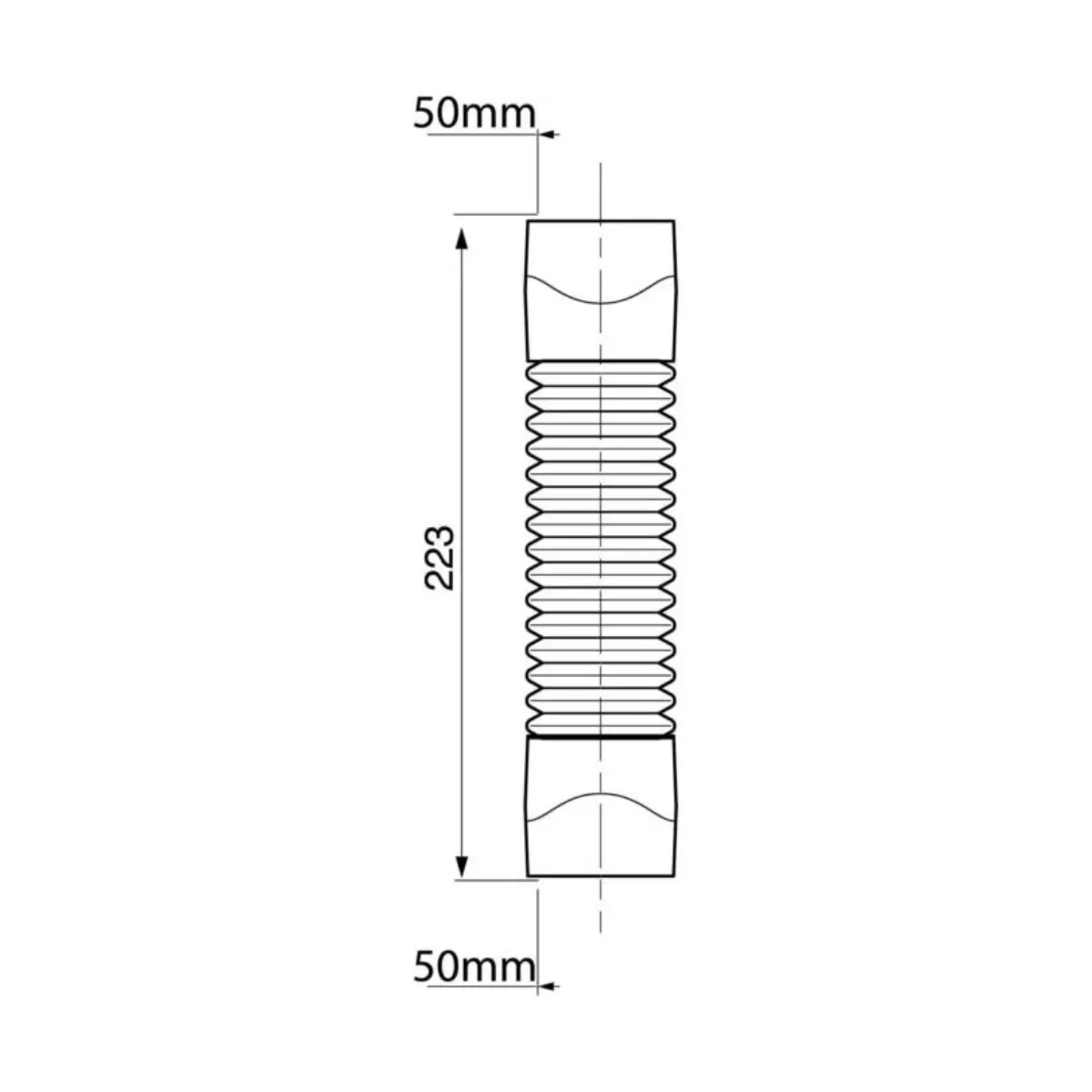 50mm flexible female connector