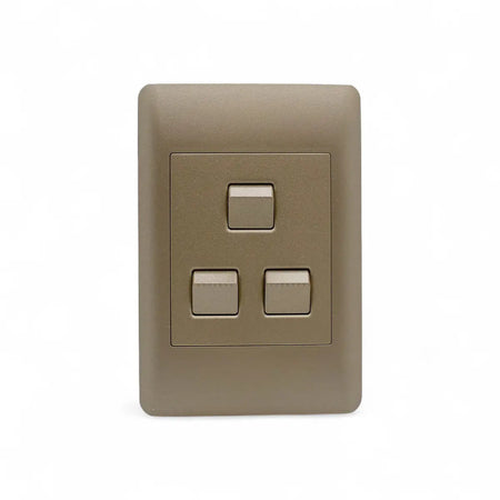 Lesco Apollo 100X50Mm 3Lever 1W Elegant Gold Light Switches