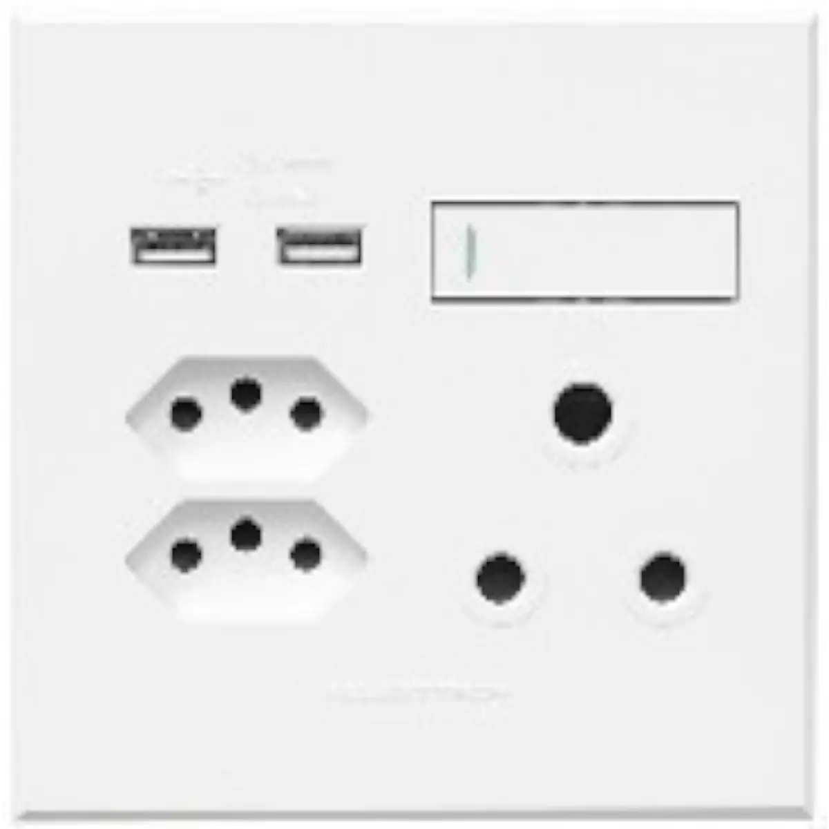 Double USB wall socket outlet