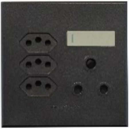Triple socket outlet V slim
