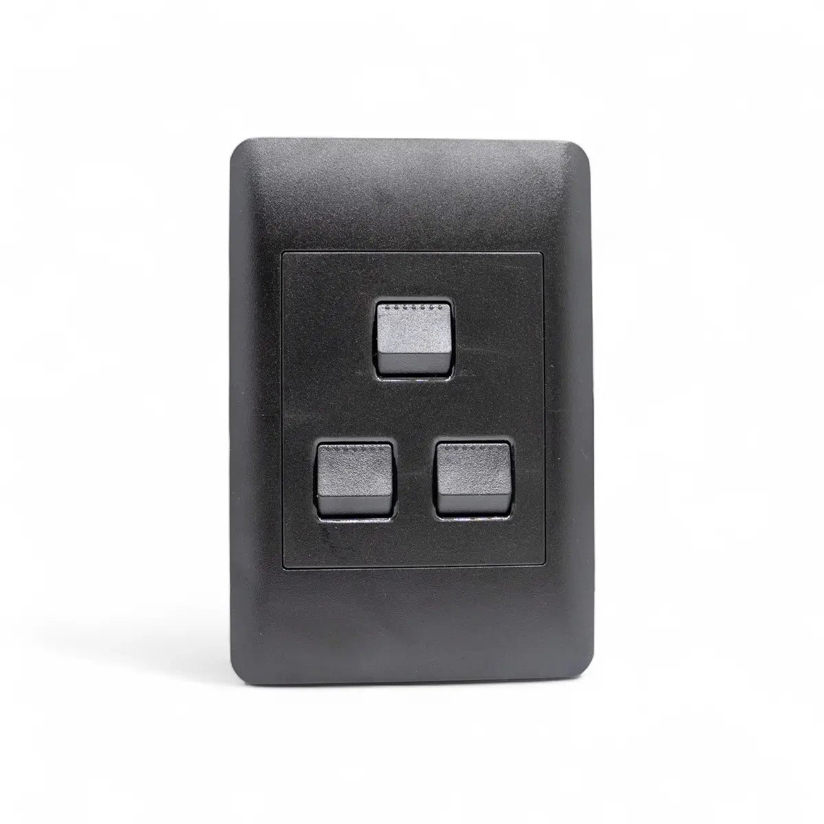 Lesco Switch Apollo 100X50Mm 3Lever 1Wâ Â Edgy Sapphire Blk Light Switches