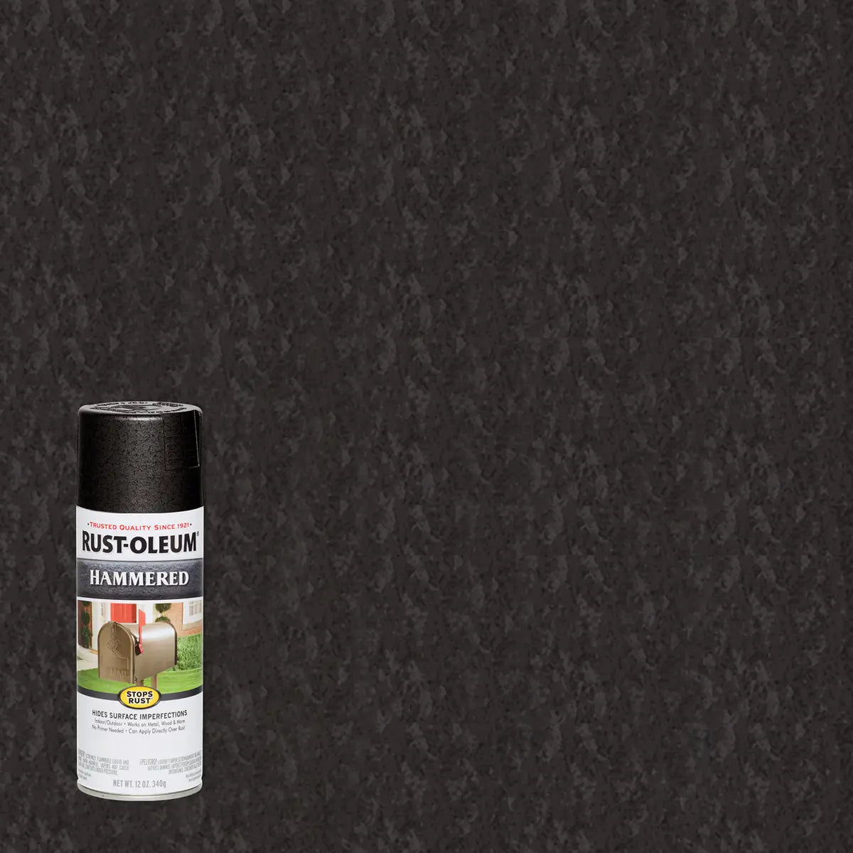 Black hammered rust spray paint