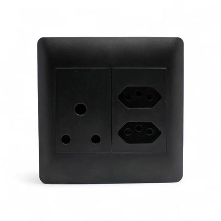 Lesco Socket Apollo 100X100Mm 1X16Mma. 2Xiec Edgy Sapphire Switch Socket