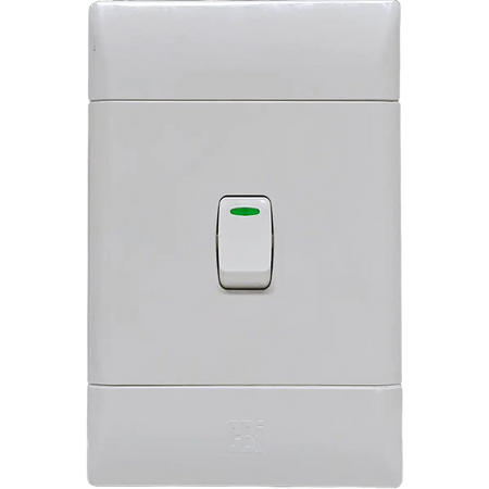 White two gang light switch