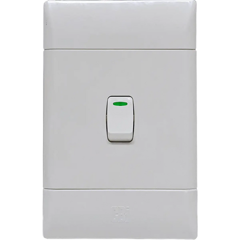 White two gang light switch