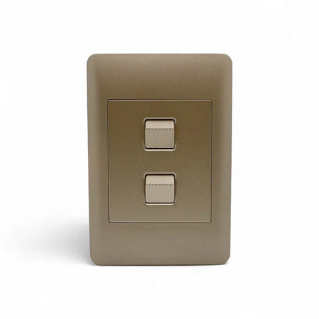 Lesco Apollo 100X50Mm 2Lever 1W Elegant Gold Light Switches
