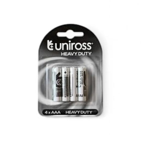 Uniross Batteries Uniross Battery Heavy Duty Zinc Aaa 4 Pack Battery