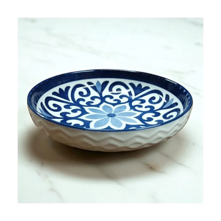 Embossed ceramic dish 15.3cm