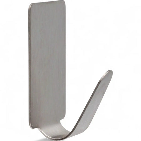 Self-Adhesive Stick-On Stainless Steel Square Hook - Medium (3-Pack)