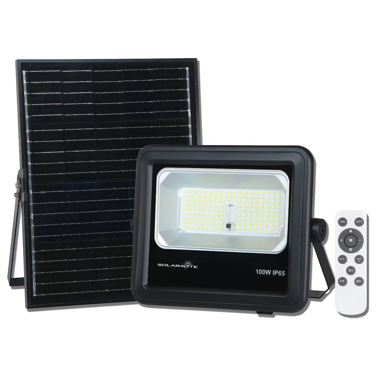 Solar powered LED floodlight