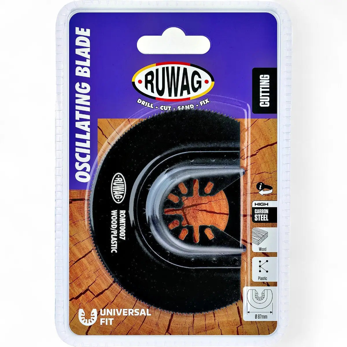 Oscillating Multi-Tool Radial Blade For Wood & Plastic - 87mm