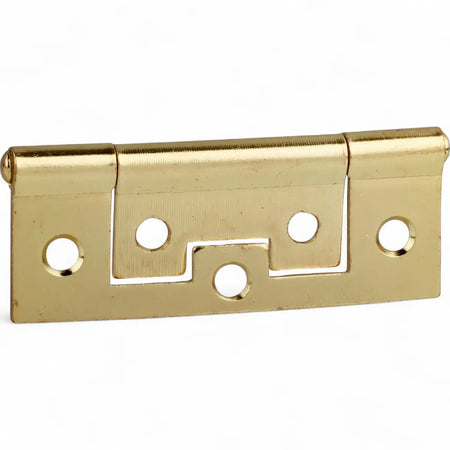 Brass Plated Flush Hinge (2-Pack)