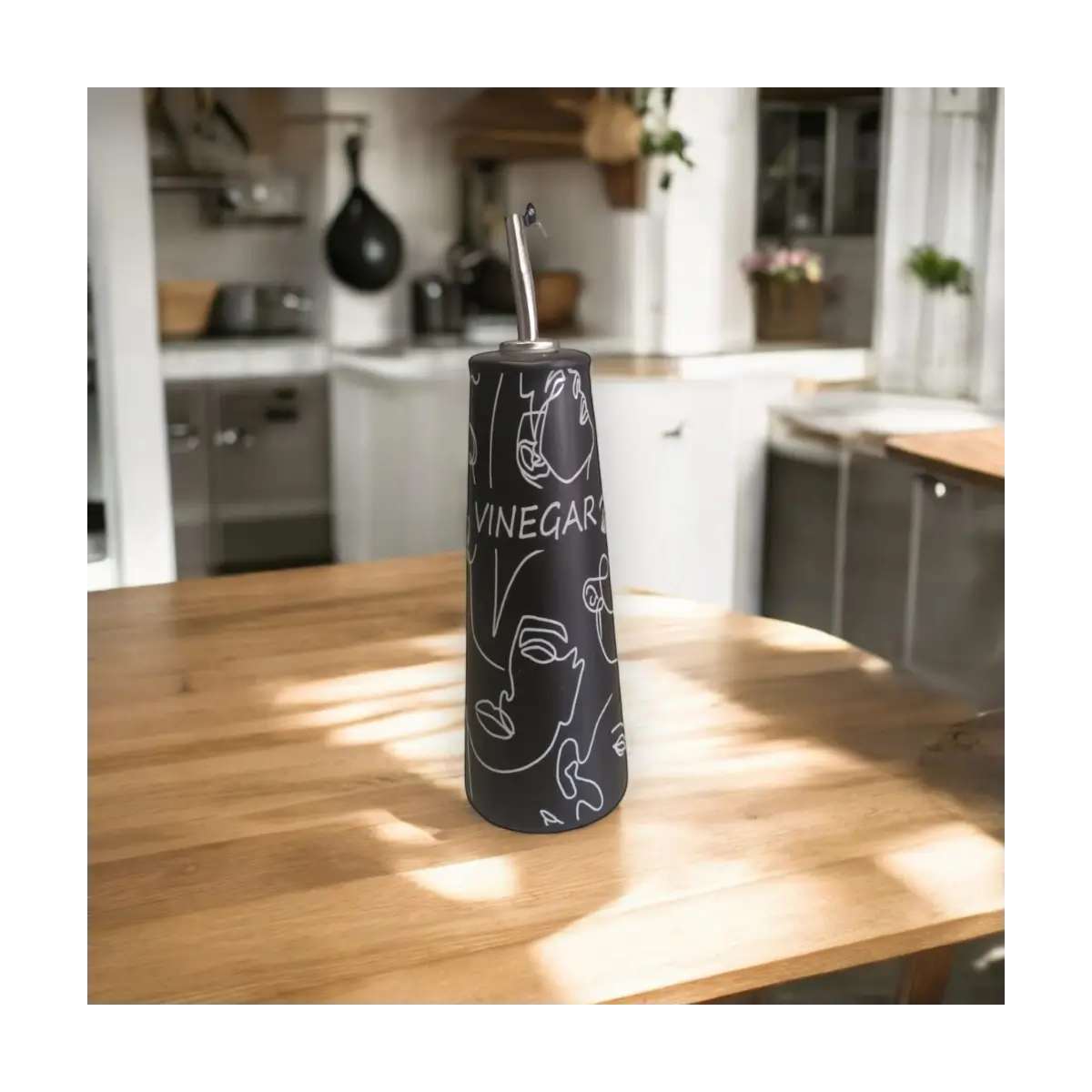 Ceramic vinegar pouring bottle