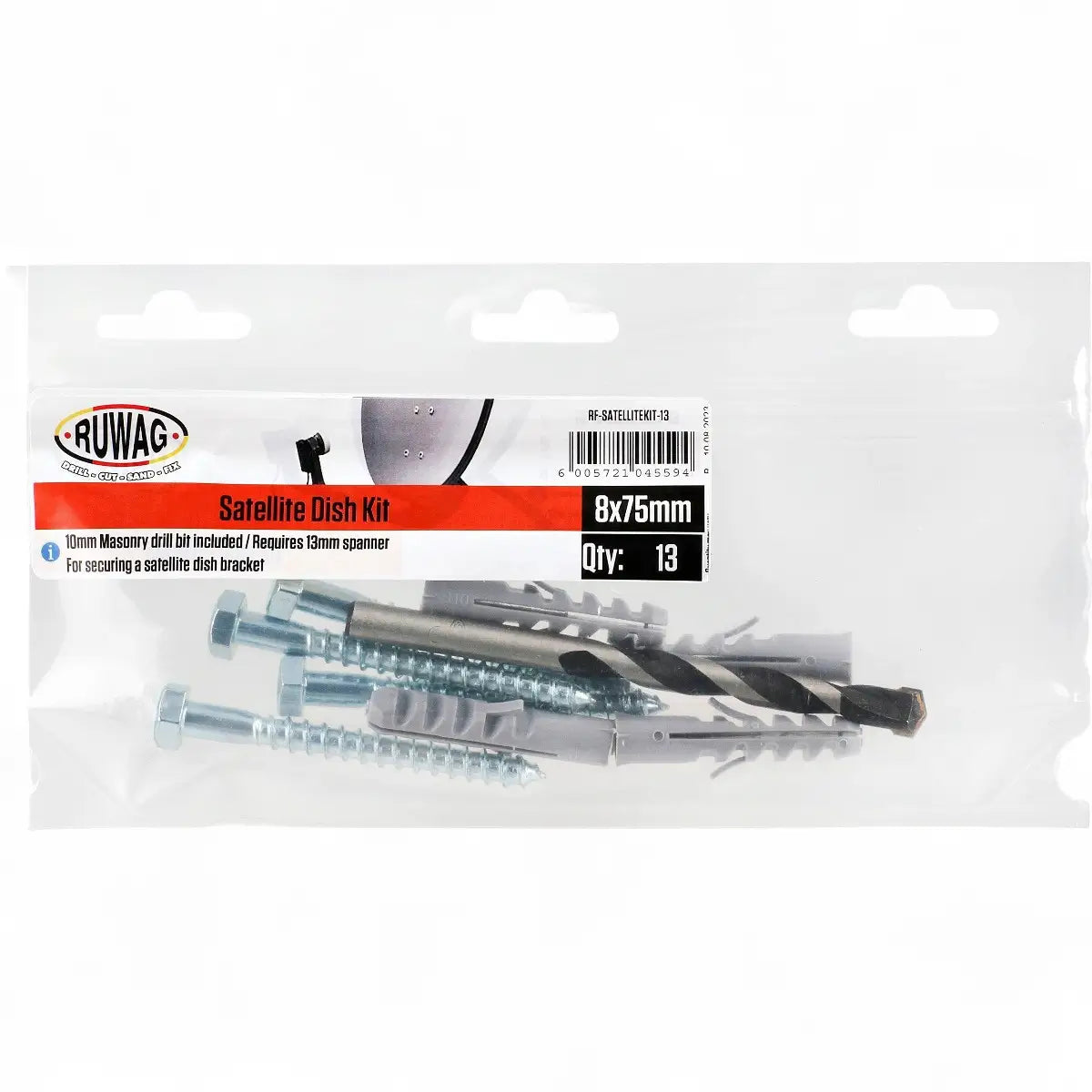 Satellite Dish Installation Fastener Kit (13-Piece)