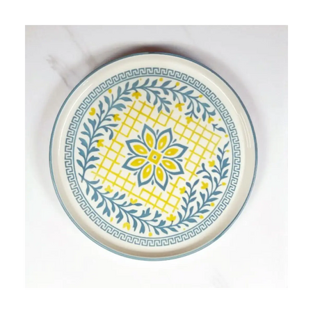 Stackable flat dinner plate