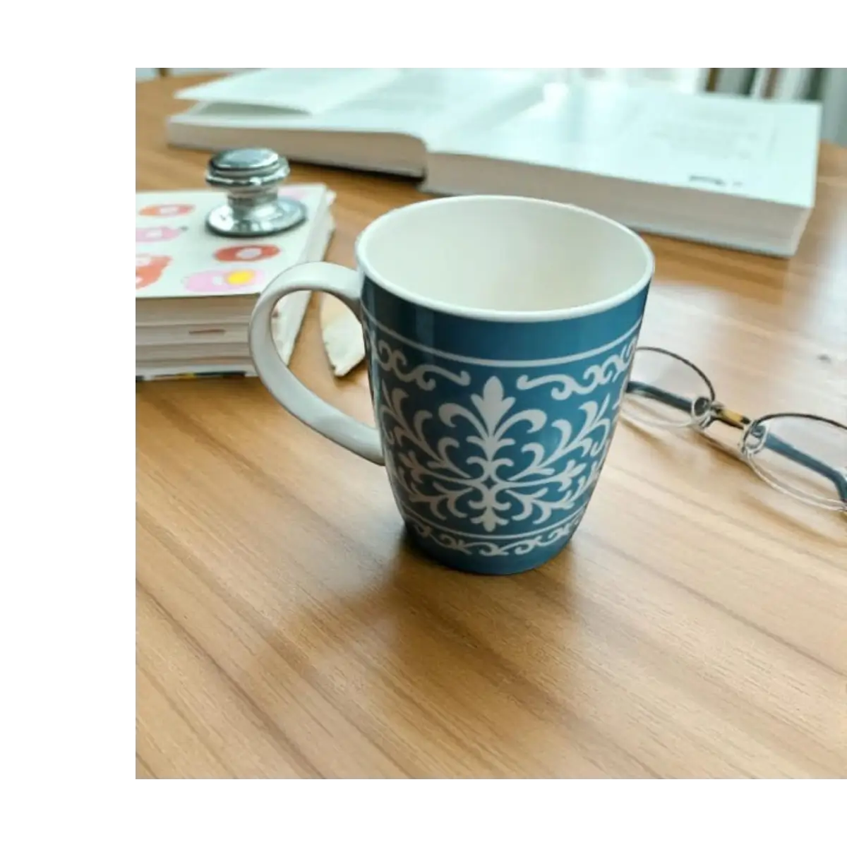 Patterned ceramic mug
