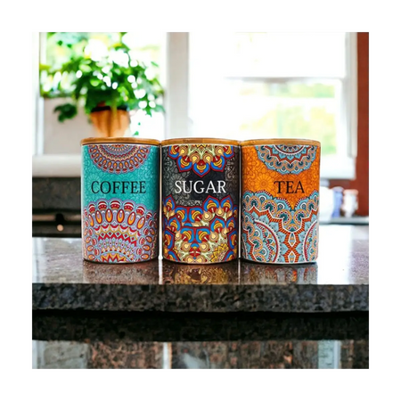 Ceramic kitchen canister set