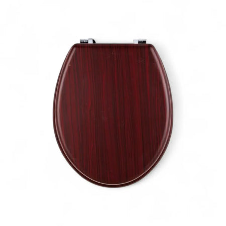 Mahogany Finish Wood Toilet Seat