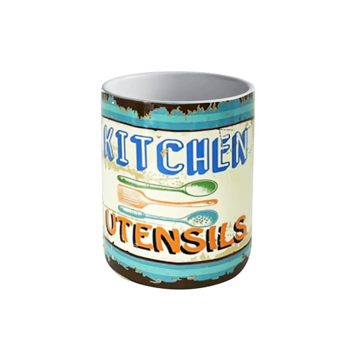 Ceramic utensil storage crock