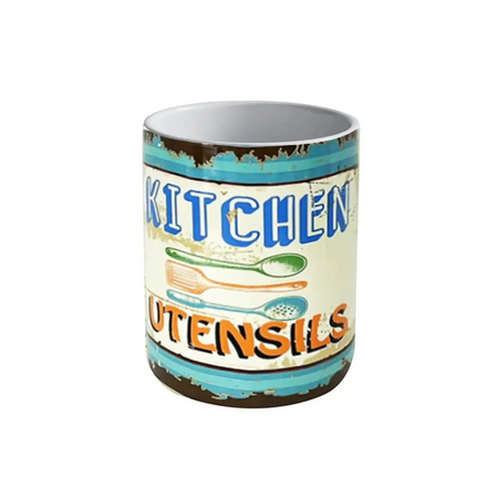 Ceramic utensil storage crock