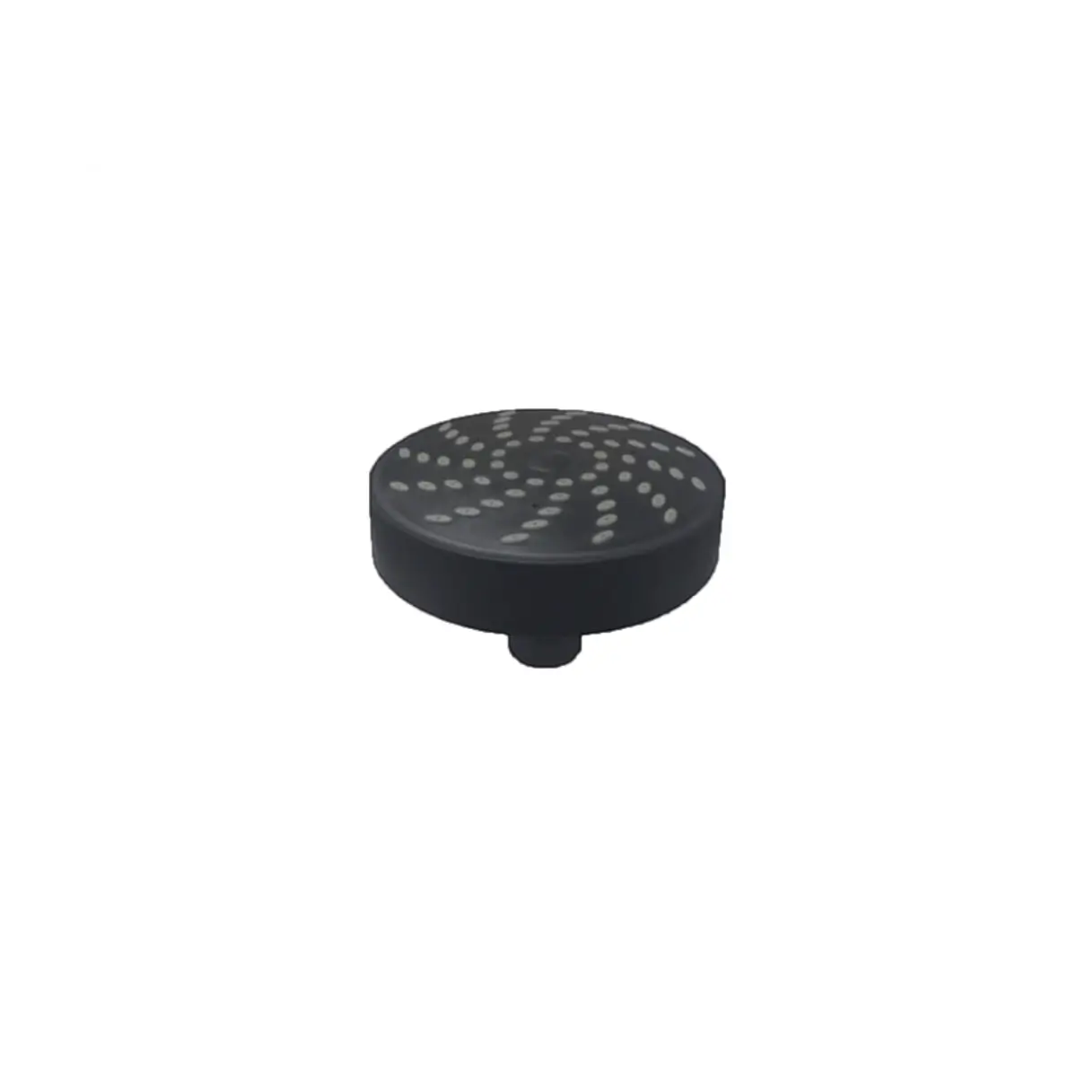 Round black shower head