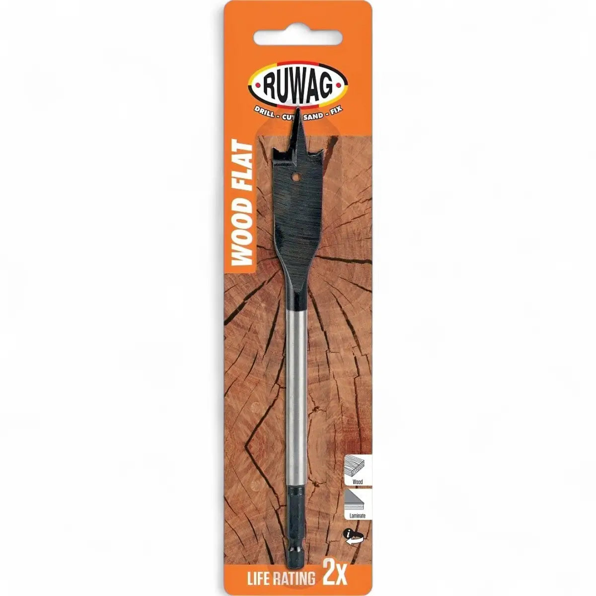 Flat Wood Drill Bit (Carded)