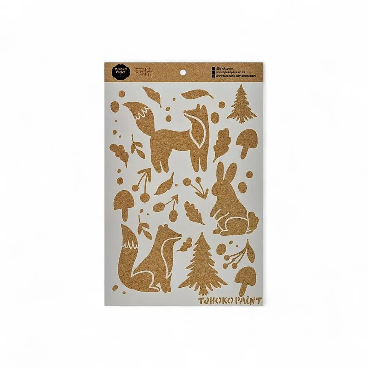 Tjhoko Paint 2024-A4-1 Woodlands Creatures Paint Stencils