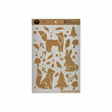 Tjhoko Paint 2024-A4-1 Woodlands Creatures Paint Stencils