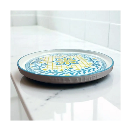 Stackable flat dinner plate