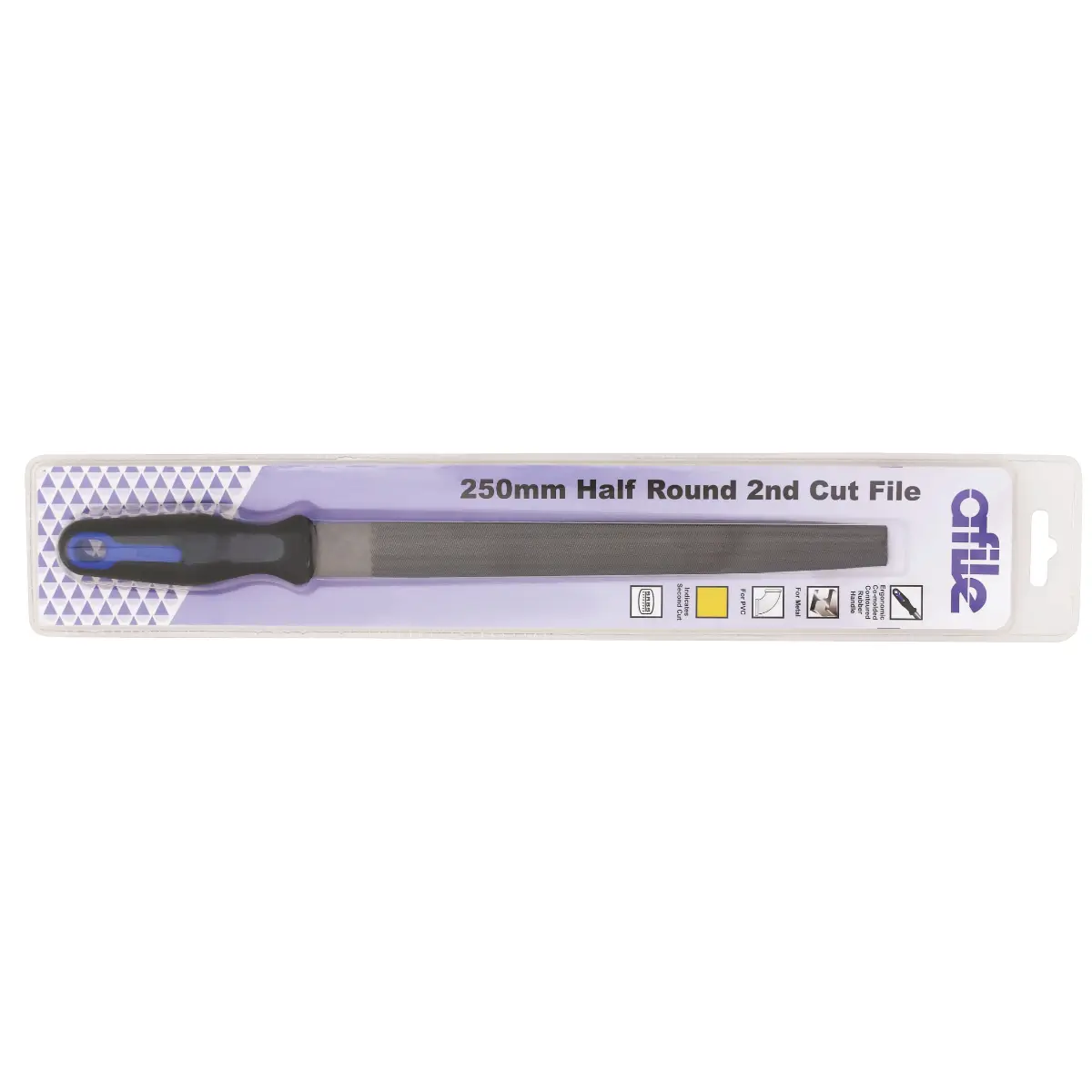Half round metal file